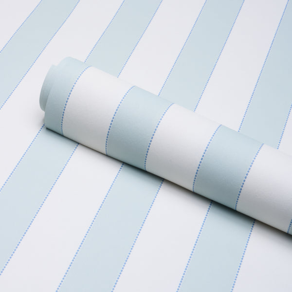 Schumacher Louise Stripe Ice Wallpaper 5018151