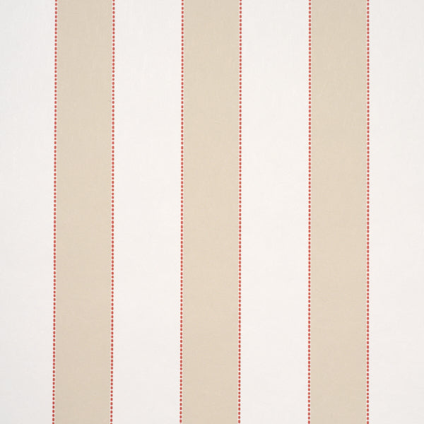 Schumacher Louise Stripe Fawn Wallpaper Sample 5018152
