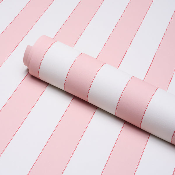 Schumacher Louise Stripe Rose Wallpaper 5018153