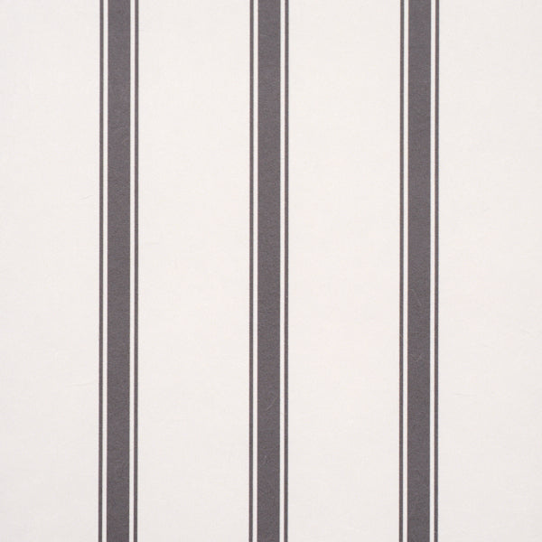 Schumacher Westerly Stripe Charcoal Wallpaper Sample 5018166