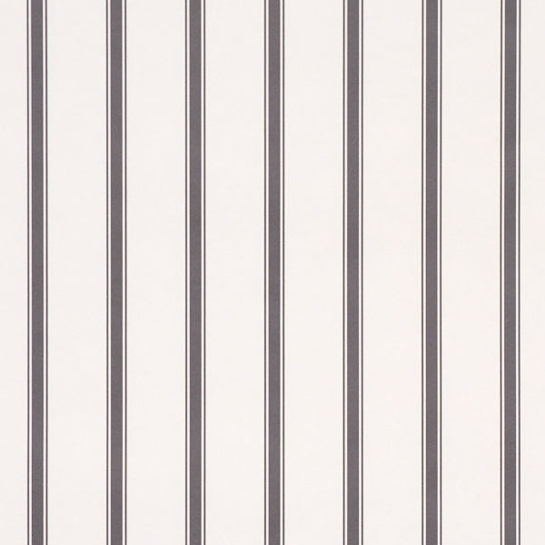 Schumacher Westerly Stripe Charcoal Wallpaper Sample 5018166