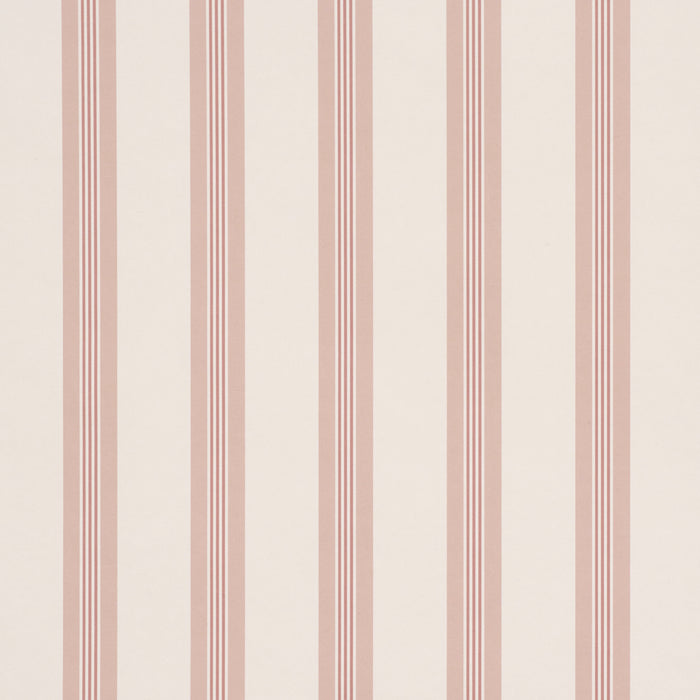 Schumacher Chatham Stripe Rose Wallpaper Sample 5018170