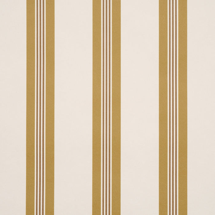Schumacher Chatham Stripe Ochre Wallpaper 5018171
