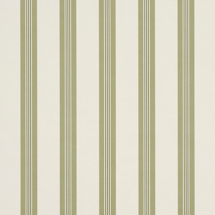 Schumacher Chatham Stripe Leaf Wallpaper Sample 5018172