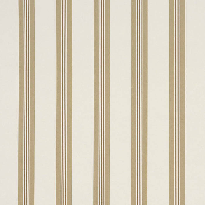 Schumacher Chatham Stripe Driftwood Wallpaper Sample 5018173