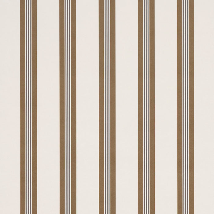 Schumacher Chatham Stripe Umber Wallpaper Sample 5018174