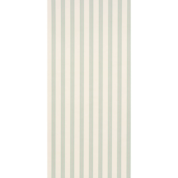 Schumacher Chatham Stripe Celadon Wallpaper Sample 5018175