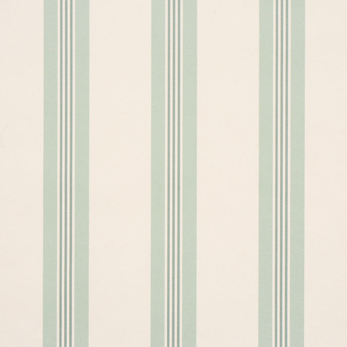Schumacher Chatham Stripe Celadon Wallpaper Sample 5018175