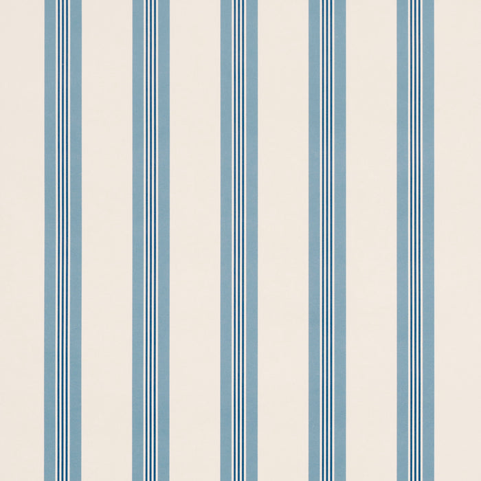 Schumacher Chatham Stripe Delft Wallpaper 5018176