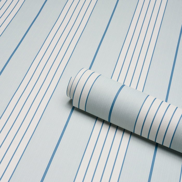 Schumacher Audrey Stripe Blues Wallpaper 5018181