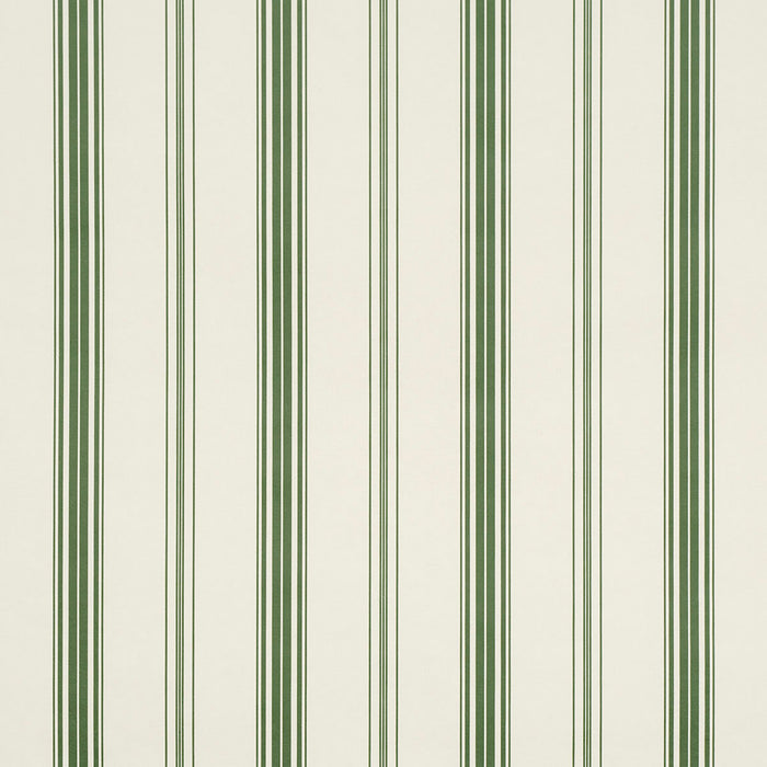 Schumacher Coco Stripe Green Wallpaper 5018190