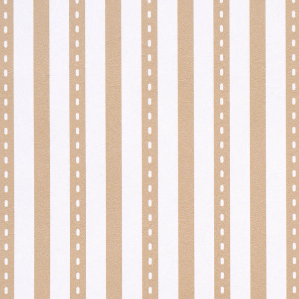 Schumacher Mathis Ticking Stripe Neutral Wallpaper Sample 5018204