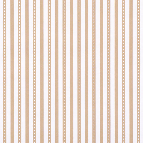 Schumacher Mathis Ticking Stripe Neutral Wallpaper Sample 5018204