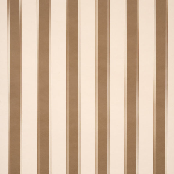 Schumacher Rafe Stripe Chocolate Wallpaper Sample 5018210