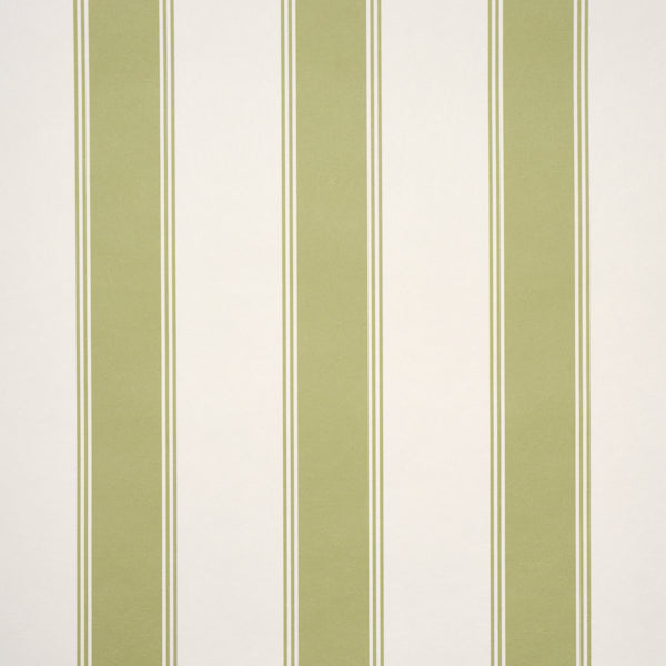 Schumacher Rafe Stripe Leaf Wallpaper Sample 5018211