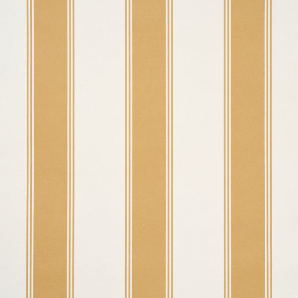 Schumacher Rafe Stripe Marigold Wallpaper 5018212