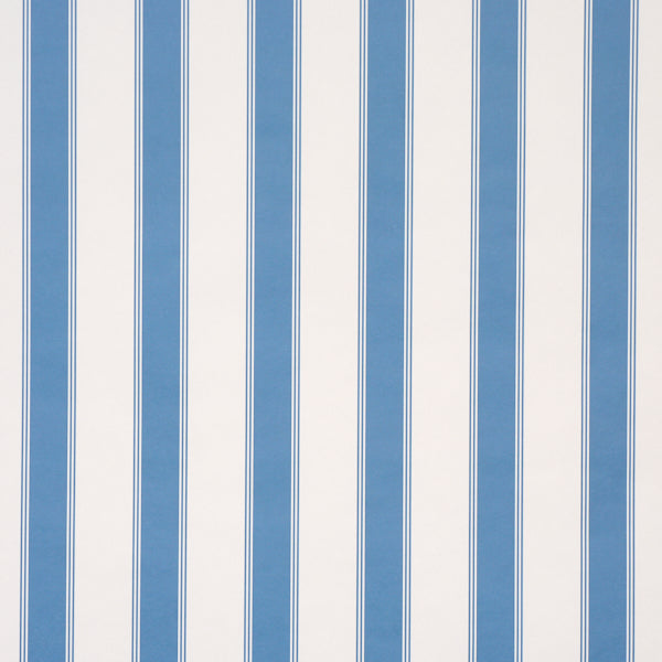 Schumacher Rafe Stripe Azure Wallpaper Sample 5018214
