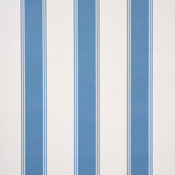 Schumacher Rafe Stripe Azure Wallpaper Sample 5018214