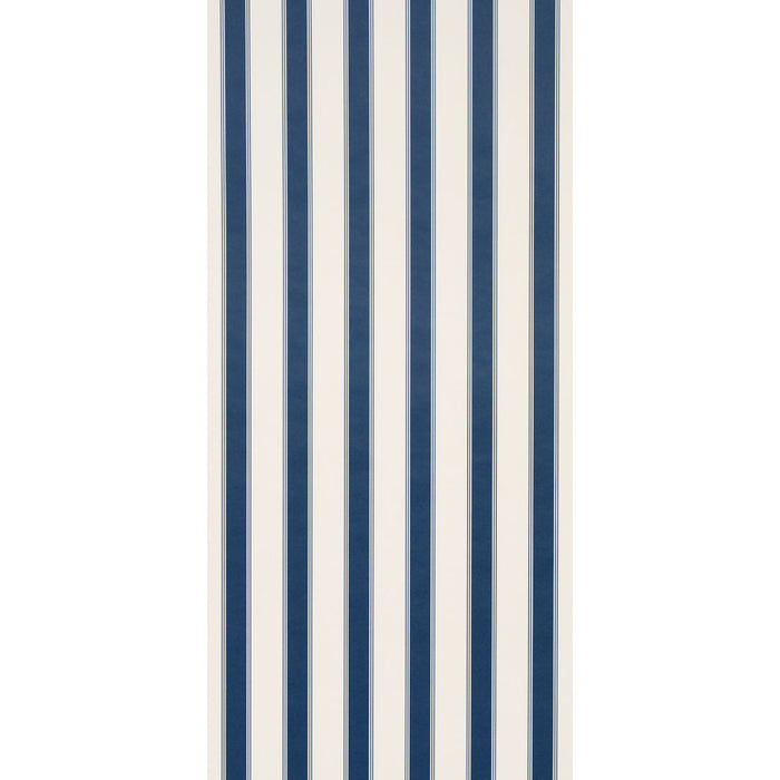 Schumacher Rafe Stripe Indigo Wallpaper Sample 5018215