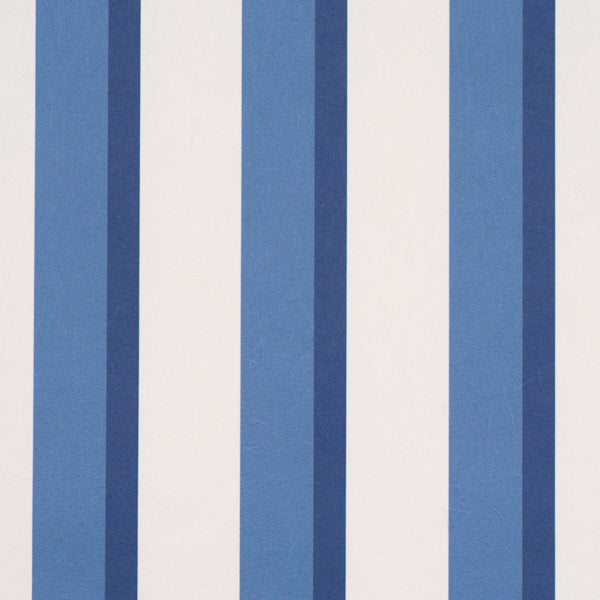 Schumacher Rigsby Stripe Delft Wallpaper Sample 5018221