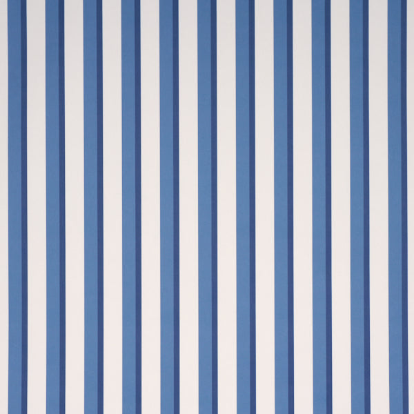 Schumacher Rigsby Stripe Delft Wallpaper Sample 5018221