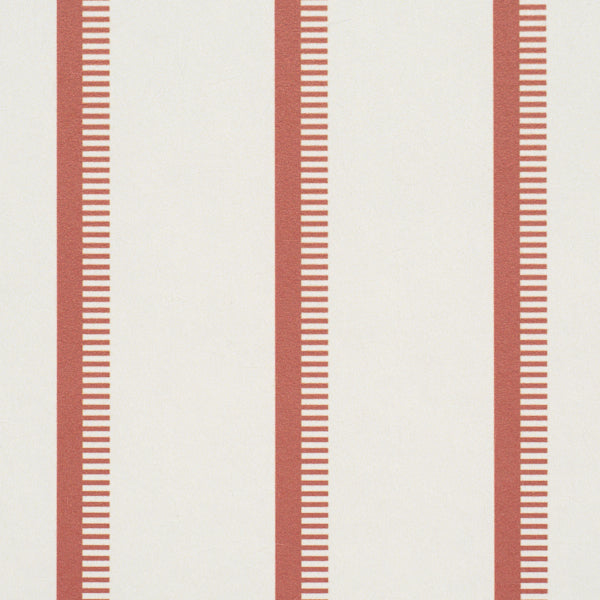 Schumacher Tyla Stripe Terracotta Wallpaper 5018230