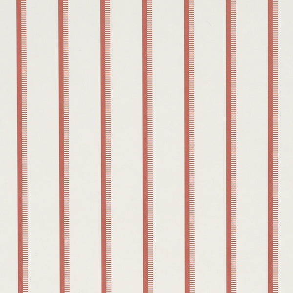 Schumacher Tyla Stripe Terracotta Wallpaper Sample 5018230