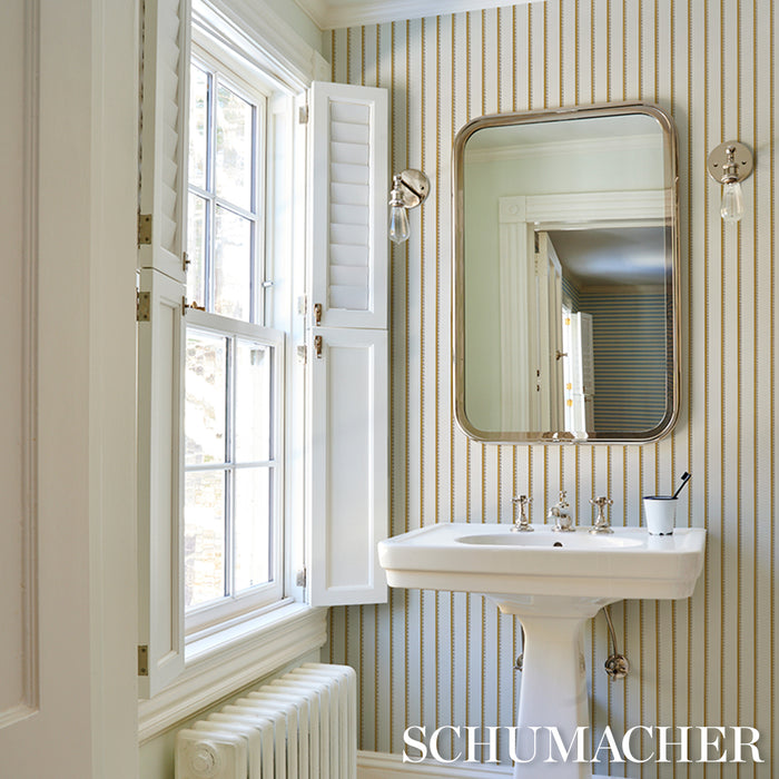 Schumacher Tyla Stripe Dijon Wallpaper 5018231