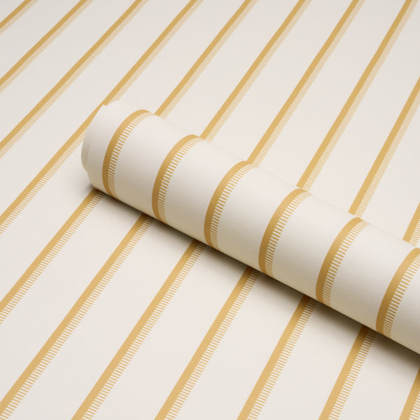 Schumacher Tyla Stripe Butternut Wallpaper 5018233