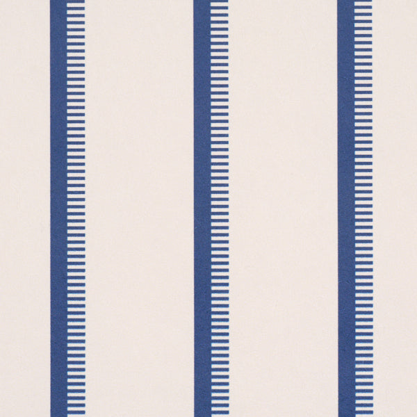 Schumacher Tyla Stripe Indigo Wallpaper Sample 5018234