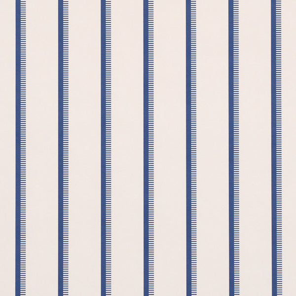 Schumacher Tyla Stripe Indigo Wallpaper Sample 5018234