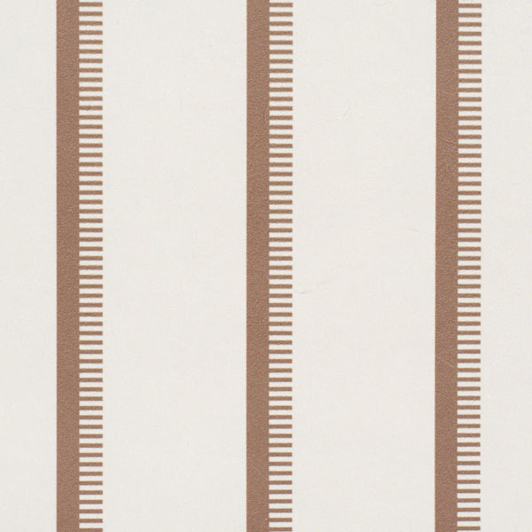 Schumacher Tyla Stripe Umber Wallpaper Sample 5018235