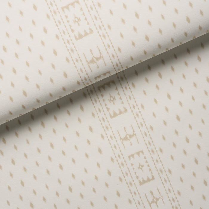 Schumacher Indah Batik Neutral Wallpaper 5018241