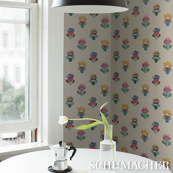 Schumacher Le Jardin Spring Wallpaper Sample 5018272