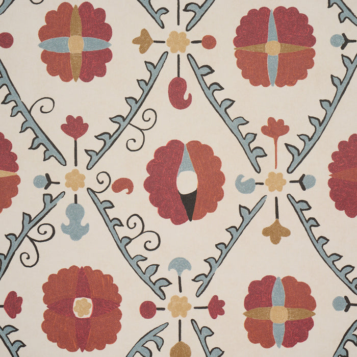 Schumacher Amal Tent Red & Blue Wallpaper 5018280