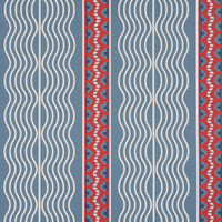 Schumacher Creme Anglaise French Red & Blue Wallpaper 5018300