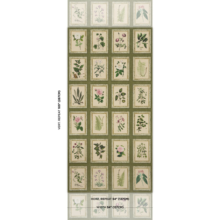 Schumacher Garden'S Trust English Green Wallpaper Sample 5018311
