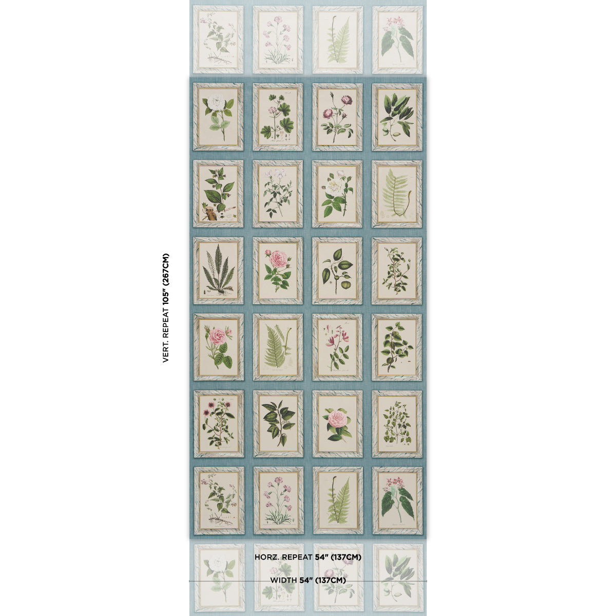 Schumacher Garden'S Trust Porcelain Blue 5018312 Wallpaper | 40% Off ...