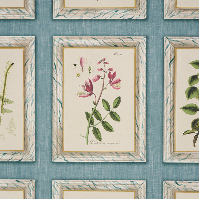 Schumacher Garden'S Trust Porcelain Blue Wallpaper Sample 5018312