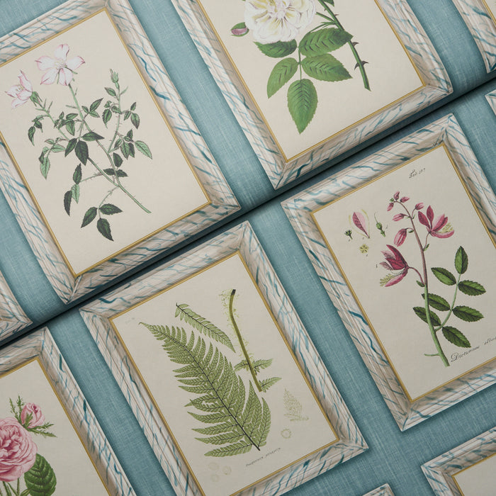 Schumacher Garden'S Trust Porcelain Blue Wallpaper Sample 5018312