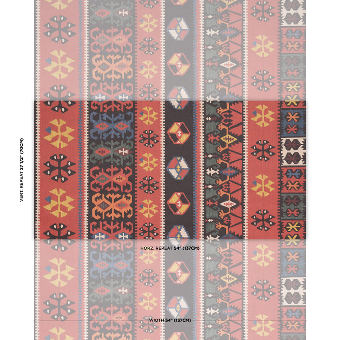 Schumacher Sahane Pomegranate Red Wallpaper 5018320