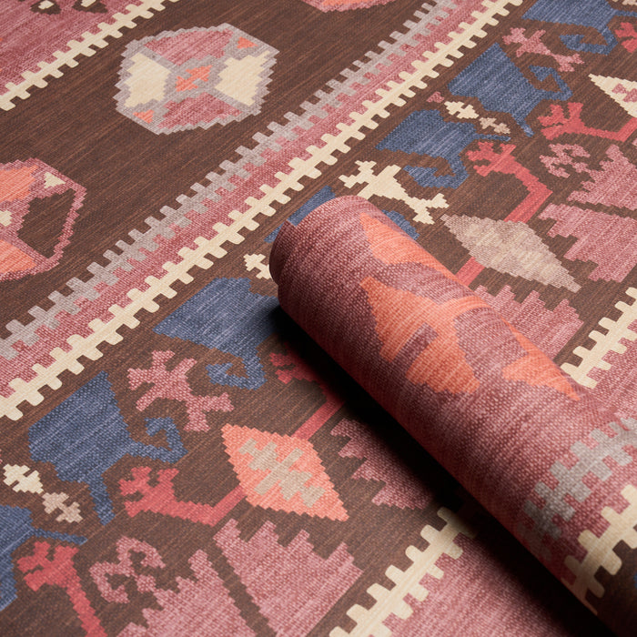 Schumacher Sahane Faded Rust Wallpaper 5018322