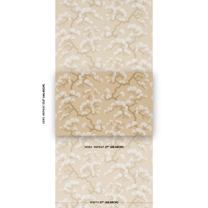 Schumacher Hinata Neutral Wallpaper Sample 5018332
