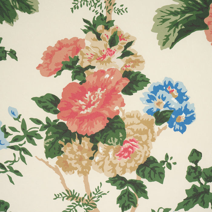 Schumacher Wycombe Park Red & Blue Wallpaper Sample 5018340