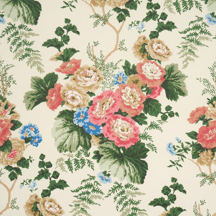 Schumacher Wycombe Park Red & Blue Wallpaper Sample 5018340