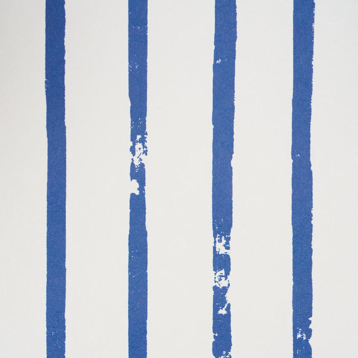 Schumacher Springs Stripe Navy Wallpaper 5018350