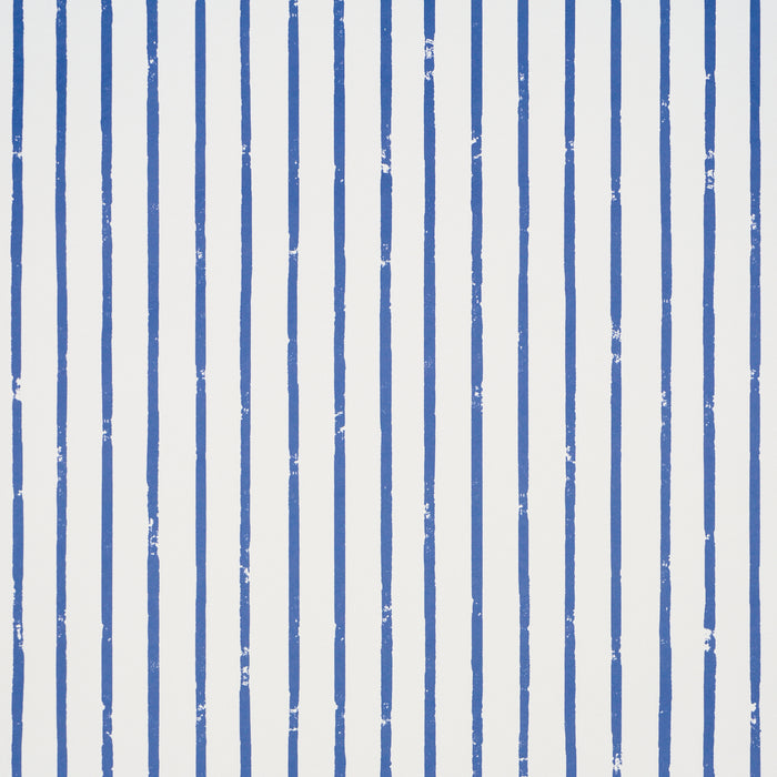 Schumacher Springs Stripe Navy Wallpaper Sample 5018350
