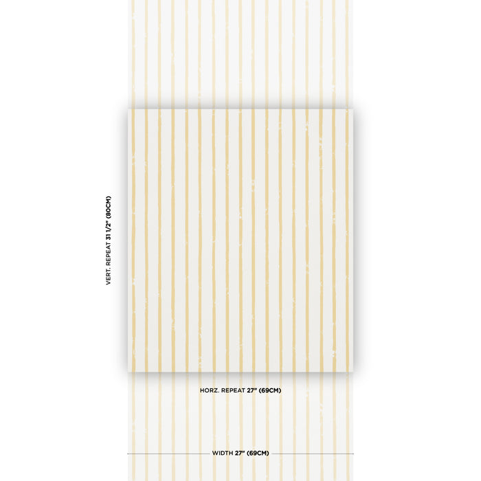 Schumacher Springs Stripe Yellow Wallpaper 5018351
