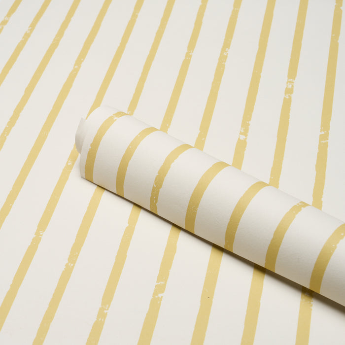 Schumacher Springs Stripe Yellow Wallpaper Sample 5018351