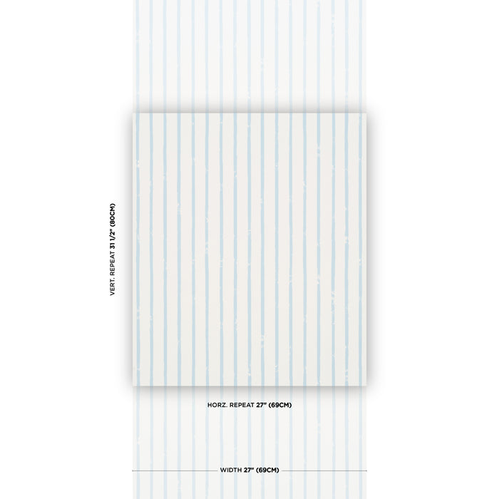 Schumacher Springs Stripe Sky Wallpaper 5018352